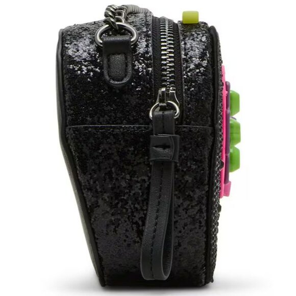 Kitsch Level Up Black Rhinestone Video Game Controller Purse Bag NEW RARE - Picture 5 of 6